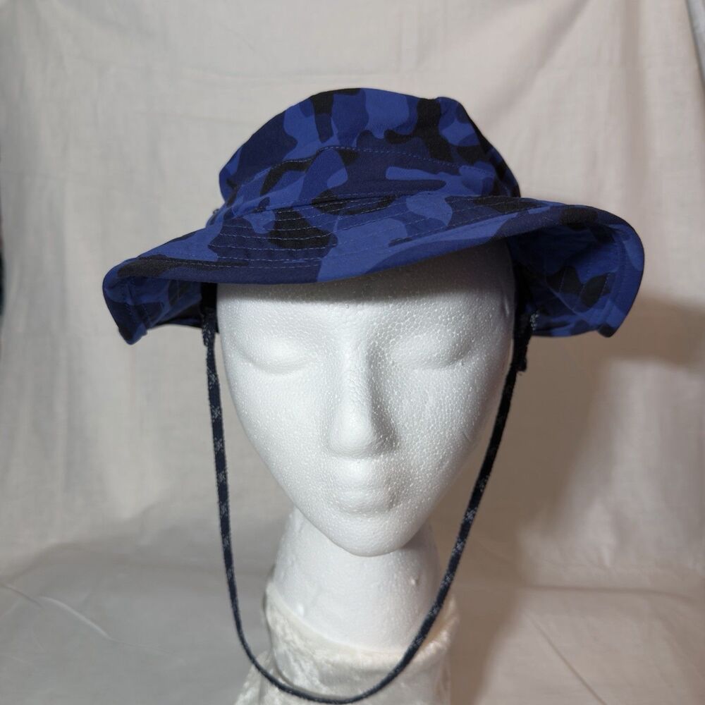 HANNA ANDERSSON BLUE CAMO BUCKET HAT Small  Kids S